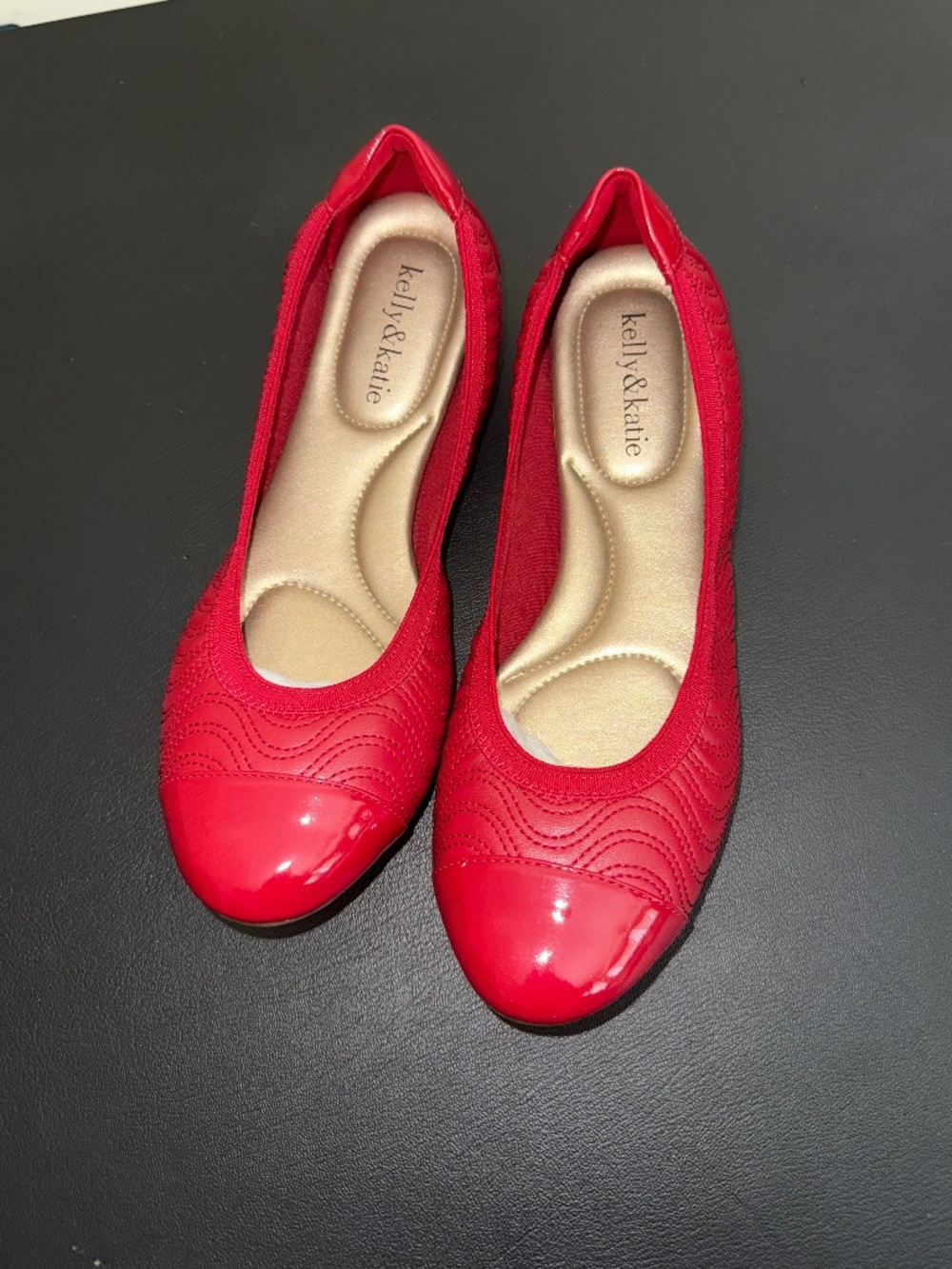 Red Ballet Flats Size 9